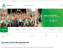 Tablet Screenshot of greensmps.org.au