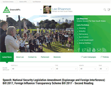 Tablet Screenshot of lee-rhiannon.greensmps.org.au